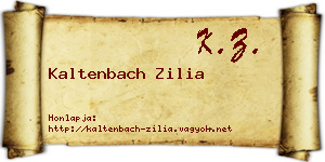 Kaltenbach Zilia névjegykártya